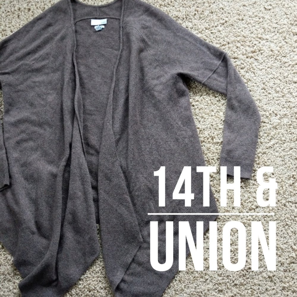 100% Cashmere Open Front Cardigan